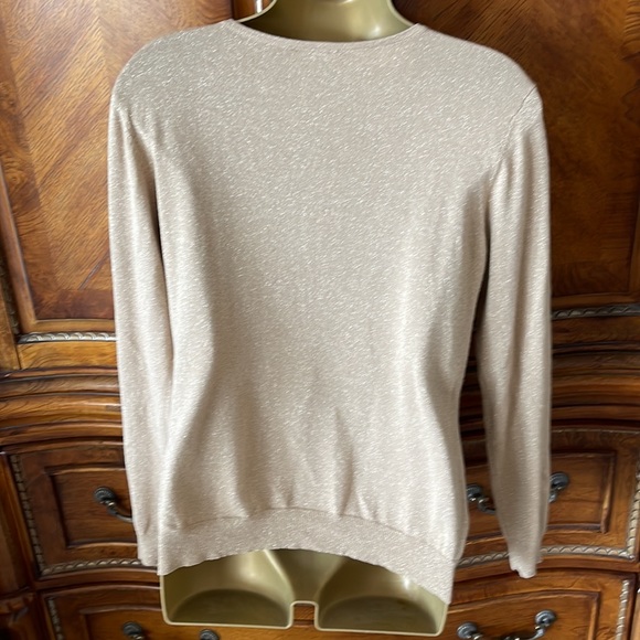 Worthington gold metallic crewneck sweater - Picture 3 of 10